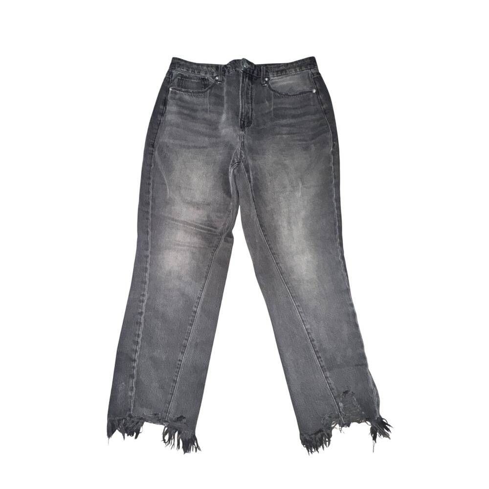 Good American Good Vintage Twisted Seam Cropped Jeans Womens Size 10/30 Black079
